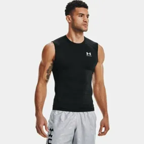 Haut de compression sans manches Under Armour HeatGear - Noir/Blanc