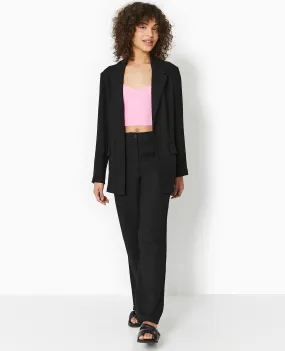 Veste blazer souple en tissu fluide